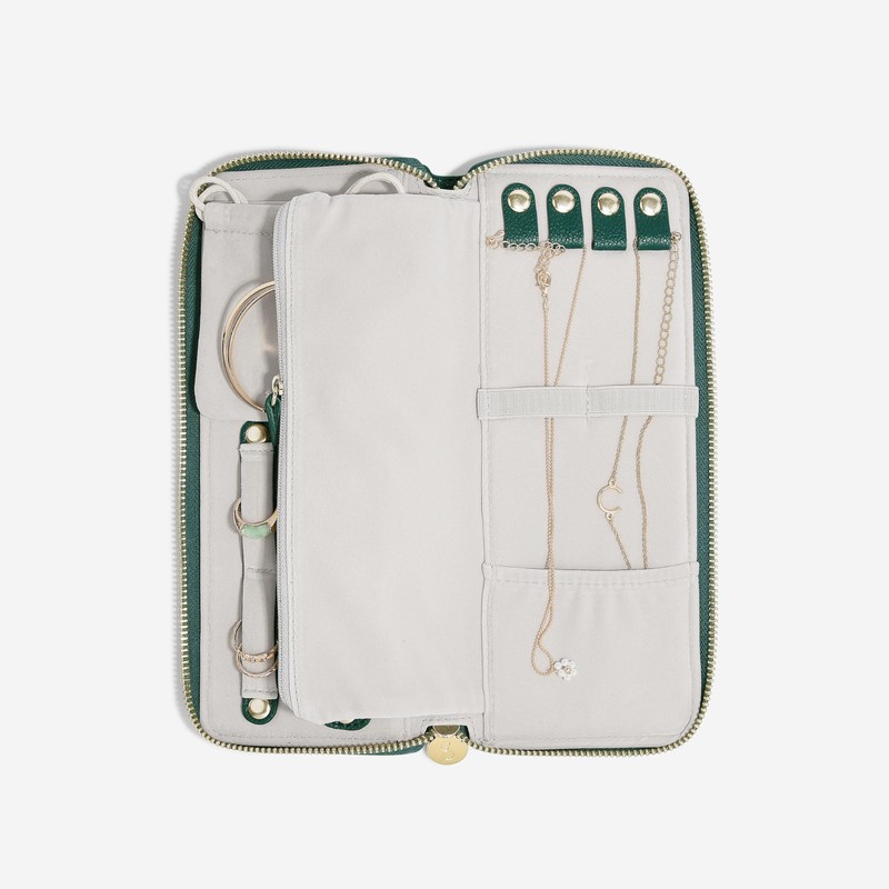 Stackers Forest Green Jewellery Roll