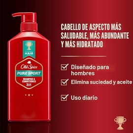 Old Spice Juego de champú y acondicionador 2 en 1 para hombre, Pure Sport, para todo tipo de cabello, cabello más saludable, más completo, de aspecto 