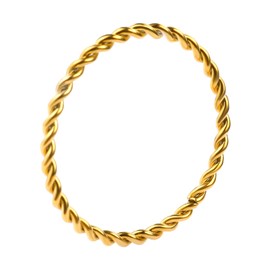 JINHUI Rings for Women, Dainty 18K Gold Rings for Women Stacking Thin Twisted Ring for Midi Knuckle Pinky Finger (gold, 8)