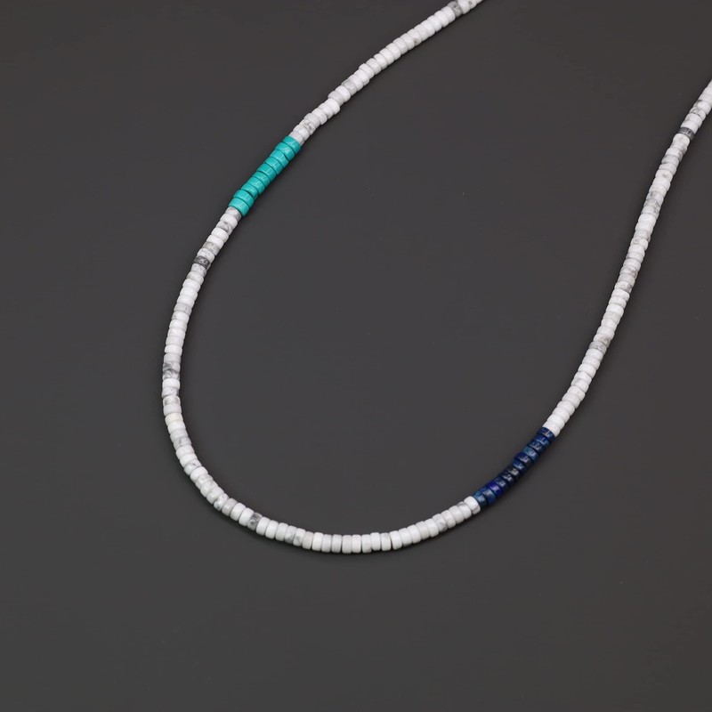 COAI Gemstone Surfer Necklace, Howlite