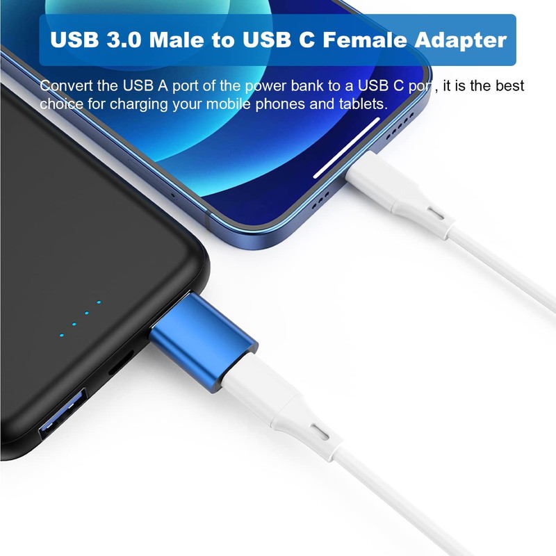 AreMe USB to USB C Adapter (6 Pack), USB C
