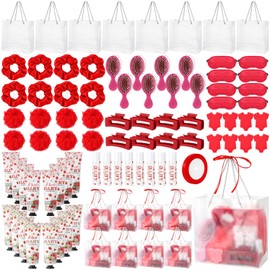 Ceenna 8 Set / 81 Pcs Strawberry Baby Shower Game Prizes for Winners Berry Sweet Gifts Baby Shower Favors Including Hand Creams Body Lotions Lip Balm Sponges Hair Clips Feet Soap Gift Bag