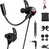 Audífonos Gaming InEar, con Micrófono Desmontable (Negro)