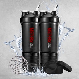 (2 piezas)650ML Blender bottles shaker,shaker blender bottles,vaso para proteina,Botella para proteina de coctelera Con 3 niveles caja de...          