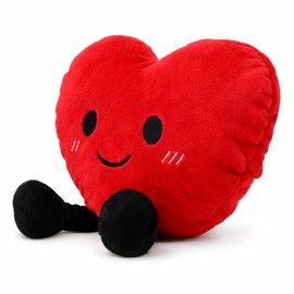 Heatable & Coolable Plush Heart Toy, Adorable 12.6” Microwaveable Weighted Heart Pads — The Gift for Her, Ideal for Birthdays, Holidays, Valentine’s Day, and Cozy Embraces (Red)