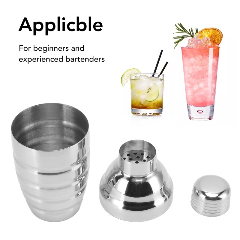 Stainless Steel Thread Cocktail Shaker Bar Bartending Mixer Shaker Wine