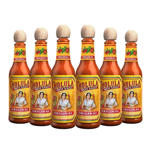 Cholula Original Hot Sauce | 6 Pack 5oz Bottles | Crafted with Mexican Peppers and Spice Blend | Hot Sauce Lover Gift Set | Gluten Free, Kosher, Vegan, Sugar Free | Best Thing to Ever Happen to Food
