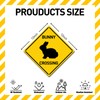 BTHUKO Bunny Silhouette Crossing 12" X 12" Funny Novelty Road