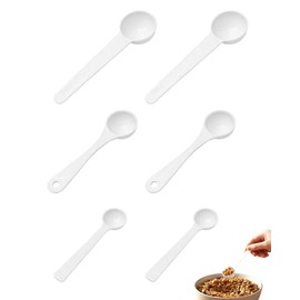 TOZBLEU Cucchiaio Dosatore in Plastica, 6 Pezzi Misurino da 2ml 4ml 10ml per Polveri Proteine Caffè Creatina Integratori e Spezie, Set di Cucchiai Misuratori per Cucina Laboratorio Dosatura Precis