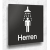 Door Sign Shower Men Sign Black Matt UV Print 12