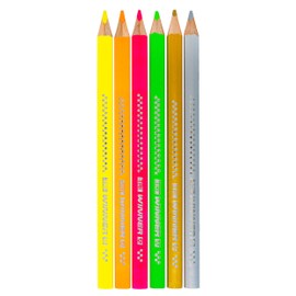 Eberhardt Faber 518306 12 Tri Winner Pencils, Bright Colours, Set of 6 in Case