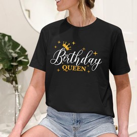 Birthday Queen Shirt for Women Birthday Crew T Shirt Happy Birthday Tee Tops