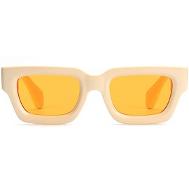 GFUIARA Trendy Square Sunglasses for Men Women Fashion Thick Rectangle Sun Glasses UV Protection Shades Designer Style