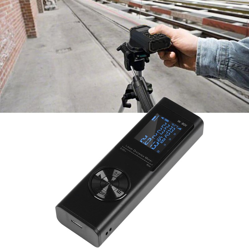 Laser Distance Meter Outdoor Handheld Measure Rechargeable Measurement Tool High