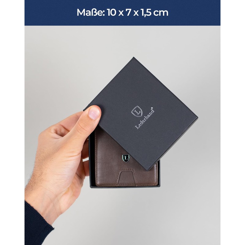 Lederhand Anao Wallet, dark brown, Classic