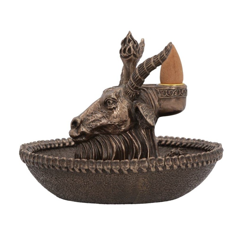 Nemesis Now Baphomet's Wealth Backflow Incense Burner, Bronze, 13cm