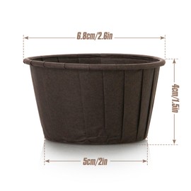 Volein Paper Muffin Cases Pack of 50 Cupcake Moulds for Birthday/Party/Wedding (Coffee)