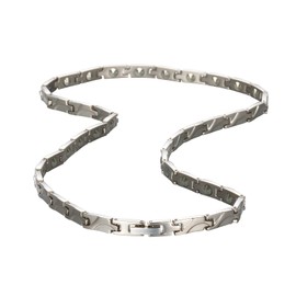 [HyyMe] 40 Pieces 99.99% Purity Germanium Necklace, Anti-Static Necklace, Pure Titanium Sports Necklace, Core Force, Magnetic Effect, Fashion Jewelry, Professional Gift Box Included, Titanium,