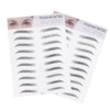 NOLITOY 2pcs Realistic Brow Stickers No Wounds Temporary Artificial Brows Eyebrow Transfer Stickers Tool Kit for Levels