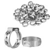 50PCS 1/2 Inch PEX Cinch Clamp Rings, 304 Stainless Steel