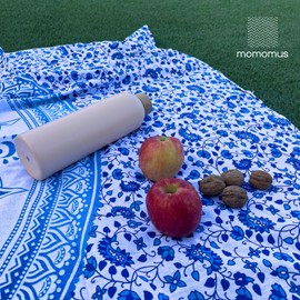 MOMOMUS Mandala Tapestry, Sun, Aesthetic, Large, Multi-Purpose, Beach Towel XXL, Pareo Cloth, Beach Blanket Sand-Free, Blue