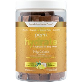 Perk Hydrate Electrolyte Stickpacks (Pina Colada) 20 Packets - Coconut Water, CDP-Choline, L-Theanine, Gluten-Free, Keto Friendly, Vegan