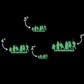 Star Inspired Movie Character Space Squad Goals Glow in The Dark Sticker Decal for Phone Tablet Laptop Car Truck Window | 2" Sticker | Green