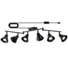 vivihobb Black 6 Light Plug in Track Lighting Kit,Modern Plug