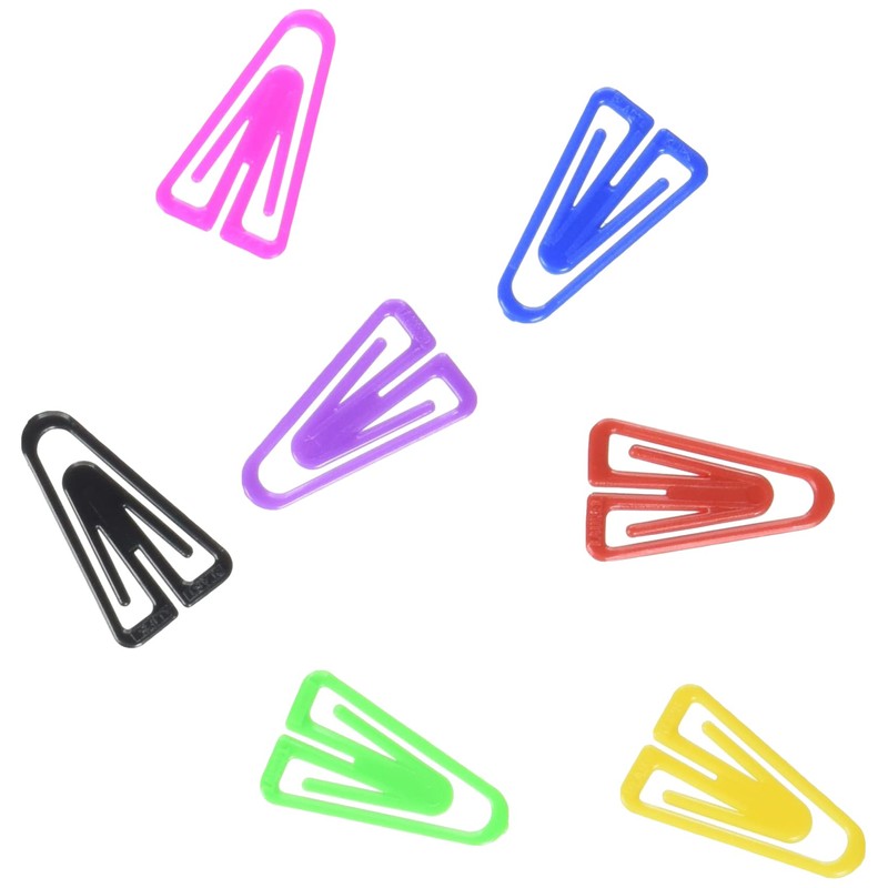 Laurel Plastiklips Reusable & Recyclable Paperclips - Assorted 25mm Tub