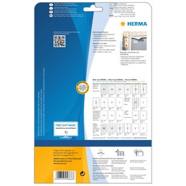 HERMA 4866 Wetterfeste Folienetiketten für Inkjet Drucker, 10 Blatt, 210 x 297 mm, 1 pro A4 Bogen, 10 Stück, selbstklebend, bedruckbar, matt, Klebeetiketten Aufkleber für Tintenstrahldrucker, weiß