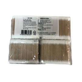 Swirl Cotton Swabs 900P Wooden Cosmetic Swabs (4 Packs of 225) Bathroom 2ea