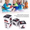 4pcs Baby Cloth Blocks Toy Letters Animals Learning Black White