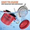 ONEARF Bacon Grease Container with Strainer - Large 46OZ Red