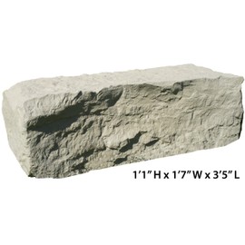 RTS Home Accents Half Armor Stone Landscape Rock, Oak, 41" W x 19" D x 13" H