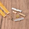 sourcing map Pack of 80 Ribbon Crimp Clamp End 35
