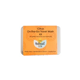 Citrus Zero Waste Travel Kit, Travel Tin Gift Set with 1 Lemon Shampoo Bar, 1 Lemon Conditioner Bar, and 2 Soap Bars (Lemon Sorbet & Meadow) - The Natural Spa…