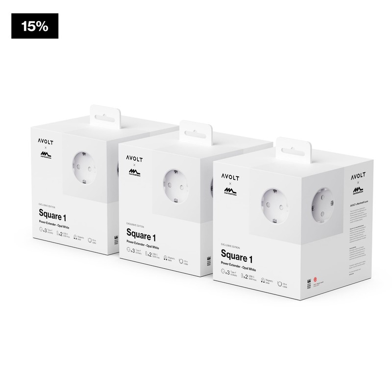 AVOLT Square 1 Socket Cube - Magnetic Design Power Cube