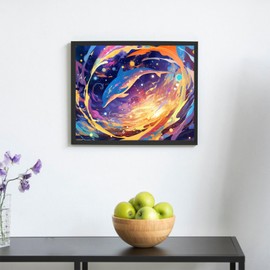 OKSGYTA Colorful Dolphin Paint by Numbers Kit for Adults, Paint by Number on Canvas, Abstract Art Digital Oil Painting Kits Suitable for Home Wall Decoration Gift 20"x16"