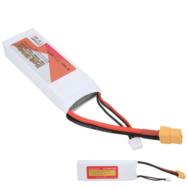 7.4V 2200mAh 2S 45C Lipo Battery Pack with XT60 Plug