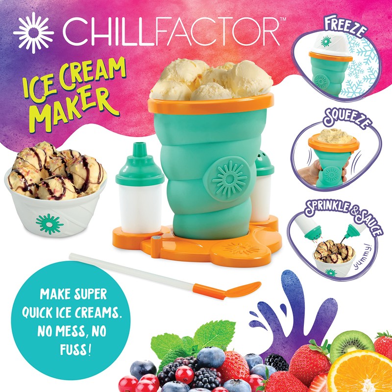 ChillFactor Ice Cream Maker with rapid freeze technology Make homemade