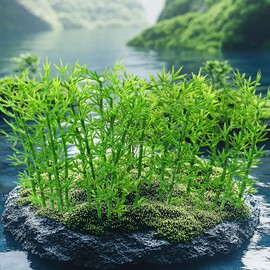 Pack of 40 Model Trees Miniature Model Miniature Bamboo Trees Green Bamboo Trees Made of Plastic Artificial Model Bamboo Trees Miniature for Home Decoration, Miniature Landscapes, Landform Diorama