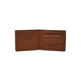 Fossil Men's Wallet - Anderson Leather Coin Pocket Bifold Ml4579406 - 4.5" L x 3/4" W x 3.5" H, brown
