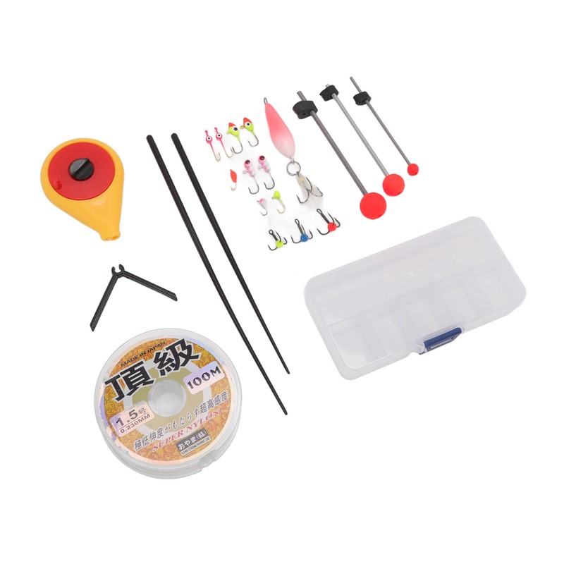 Winter Fishing Set High Strength with Plastic Box Ice Fishing