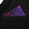 SHLAX&WING Men's Purple Abstract Silk Pocket Square, KH13