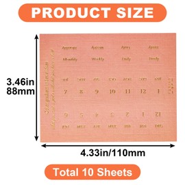 DC,CLISENCE 180pcs Monthly Tabs, Self-Adhesive Index Tabs for Planner, Colorful Monthly Separator Stickers Planner Calendar Tabs for Office, Notebook, Scrapbook (10 Sheets)