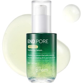 MAKE P:REM End Pore Vegetinol Tightening Serum, suero reafirmante de poros avanzado con bakuchiol, colágeno vegano y complejo de vitamina B para pieles sensibles, cuidado de la piel coreano, 1,69
