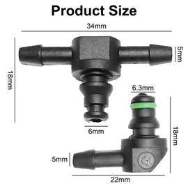 4Pcs Common Rail Diesel Injector Leak Off Pipe Return Connectors for 110 Fuel Injector Return Connector Automotive Parts