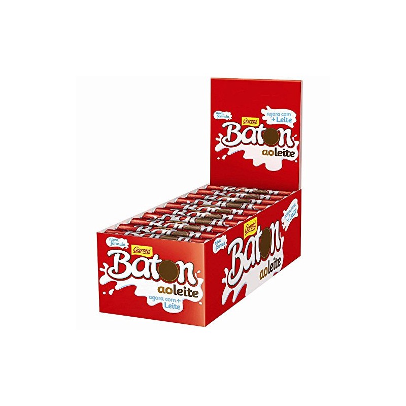 Milk Chocolate 30x0.56oz. - Chocolate ao Leite 30x16g - Baton