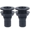 1-1/4in Thru Hull Fittings for Boats, ABS Plastic Through Hull
