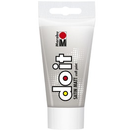 Marabu DO IT Craft Paint, 75 ml Silver, Semi-Matt Acrylic Paint for DIY, Crafts and Hobby, Water-based Paint, Weatherproof, Non-fading, Quick-Drying, Vegan, 12760002082, 75 ml